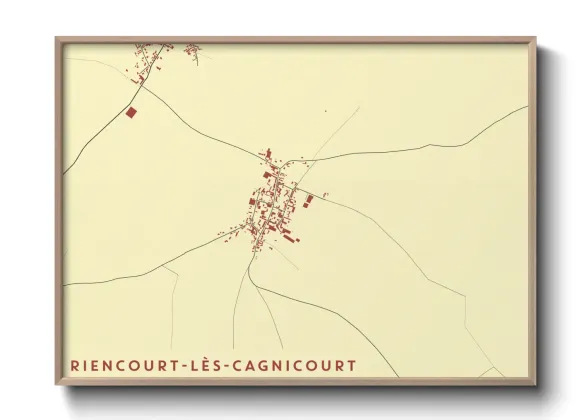 Une affiche de carte sur Riencourt-lès-Cagnicourt