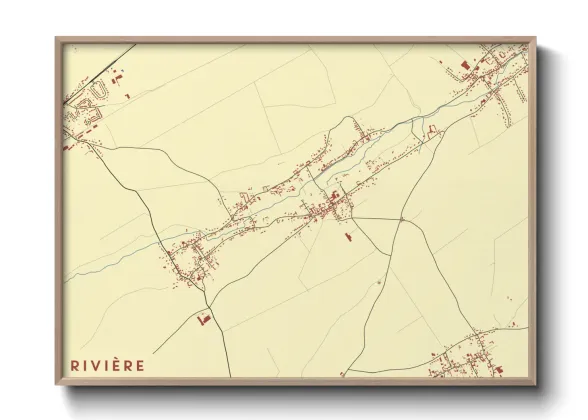 Une affiche de carte sur Rivière