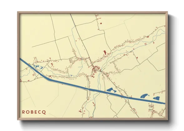 Une affiche de carte sur Robecq
