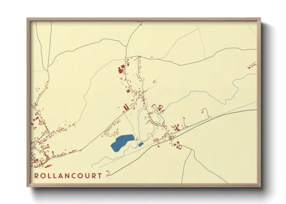 Une affiche de carte sur Rollancourt