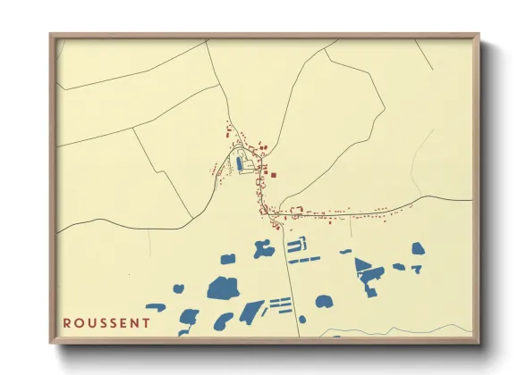 Une affiche de carte sur Roussent