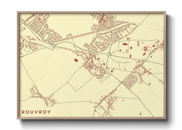 Une affiche de carte sur Rouvroy