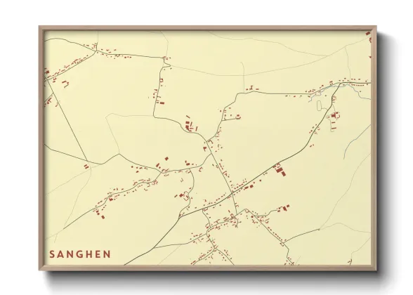 Une affiche de carte sur Sanghen