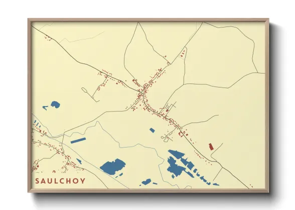 Une affiche de carte sur Saulchoy
