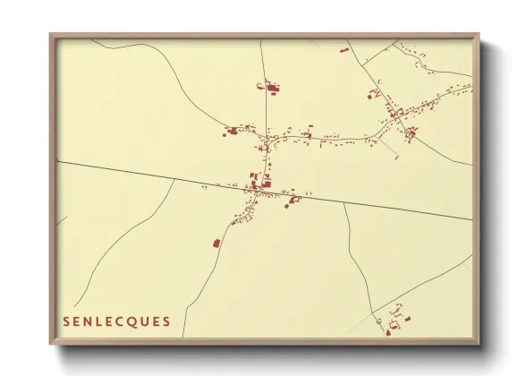Une affiche de carte sur Senlecques
