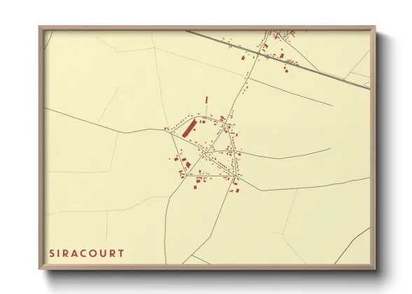 Une affiche de carte sur Siracourt