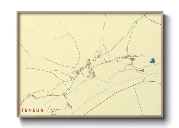 Une affiche de carte sur Teneur