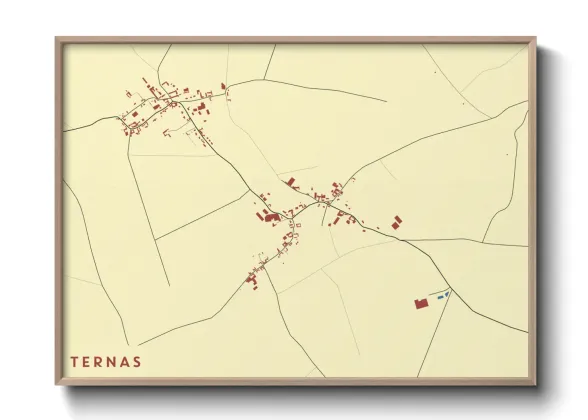 Une affiche de carte sur Ternas
