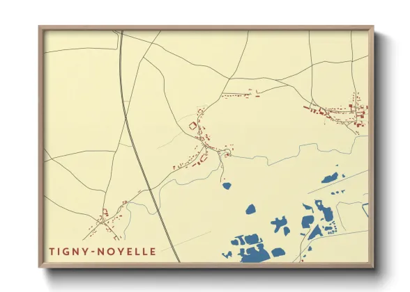 Une affiche de carte sur Tigny-Noyelle