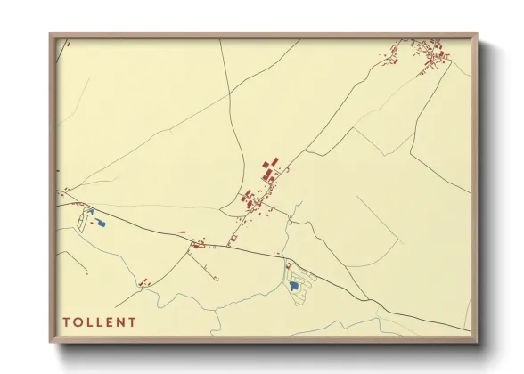 Une affiche de carte sur Tollent