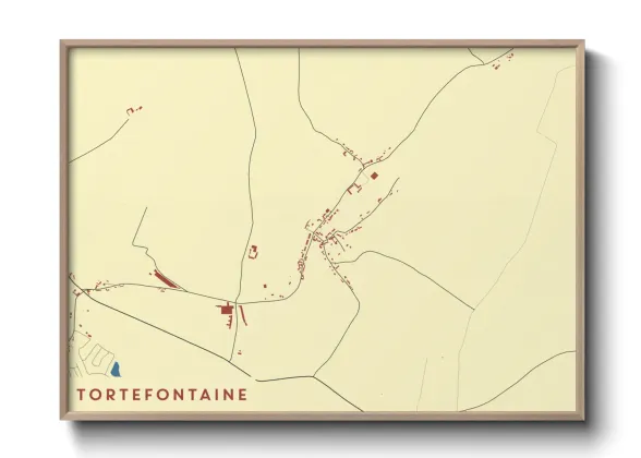 Une affiche de carte sur Tortefontaine