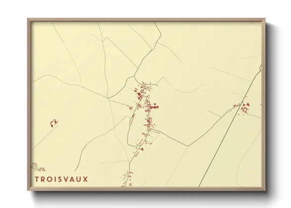 Une affiche de carte sur Troisvaux