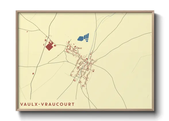 Une affiche de carte sur Vaulx-Vraucourt