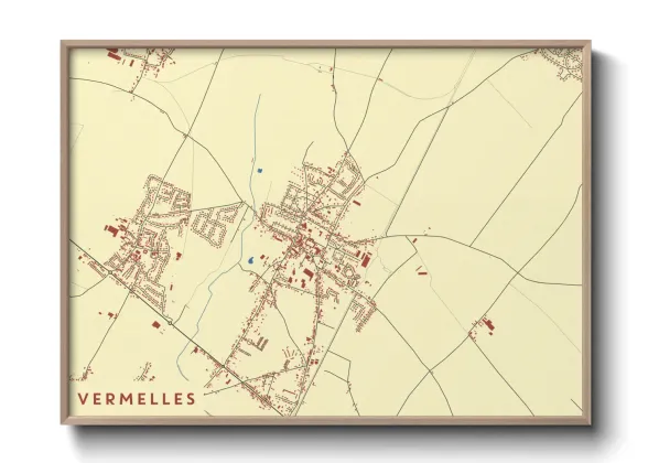 Une affiche de carte sur Vermelles
