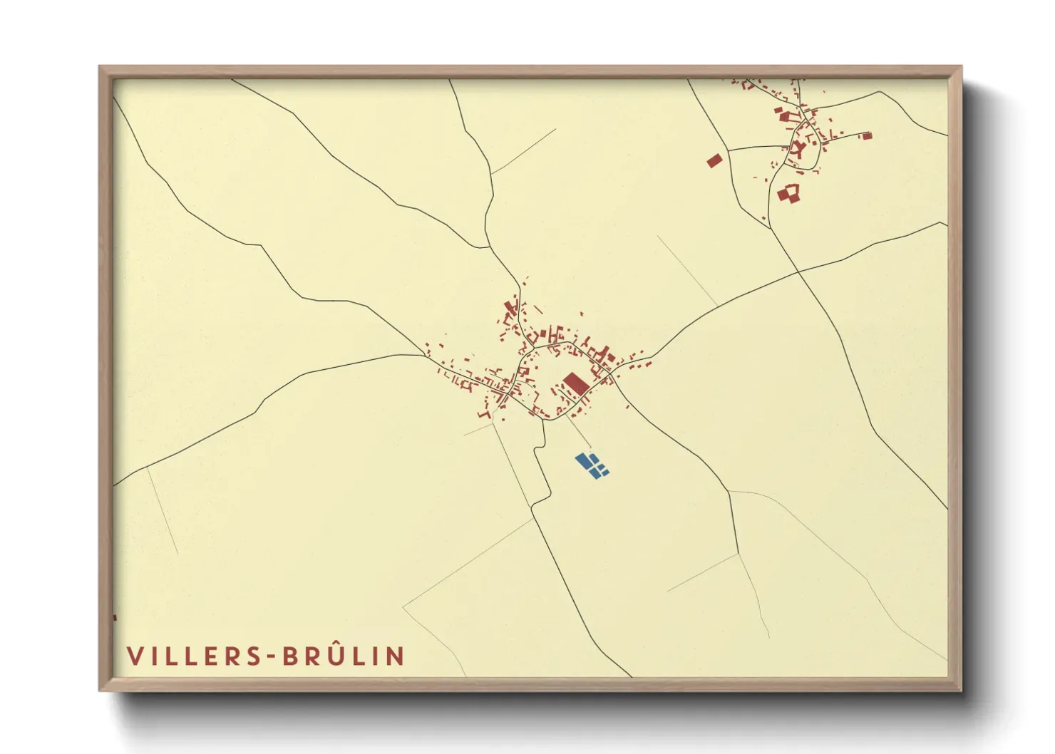 Un poster carteVillers-Brûlin