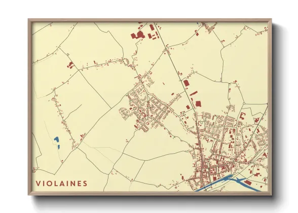 Une affiche de carte sur Violaines