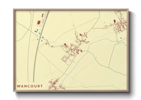 Une affiche de carte sur Wancourt