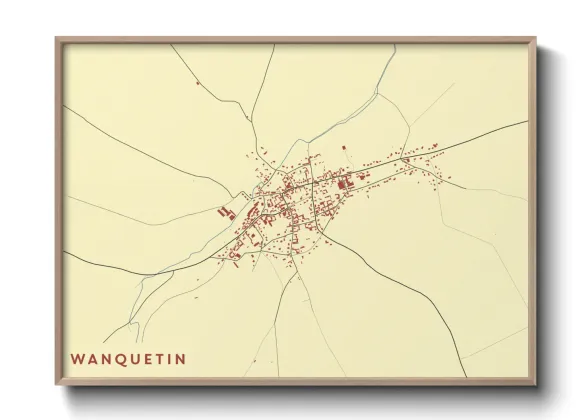 Une affiche de carte sur Wanquetin