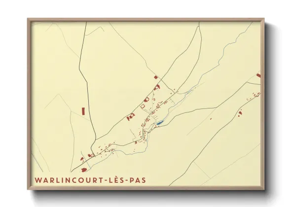 Une affiche de carte sur Warlincourt-lès-Pas