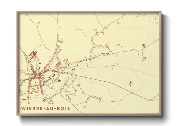 Une affiche de carte sur Wierre-au-Bois