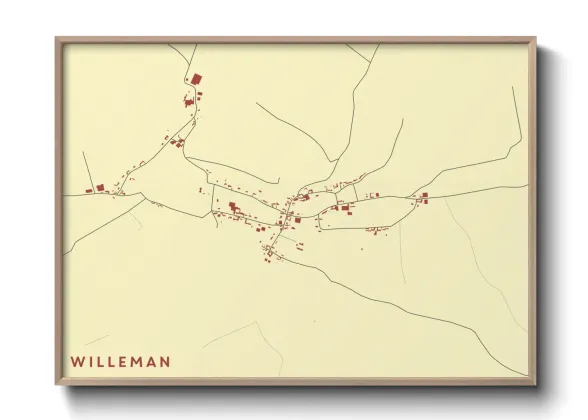 Une affiche de carte sur Willeman