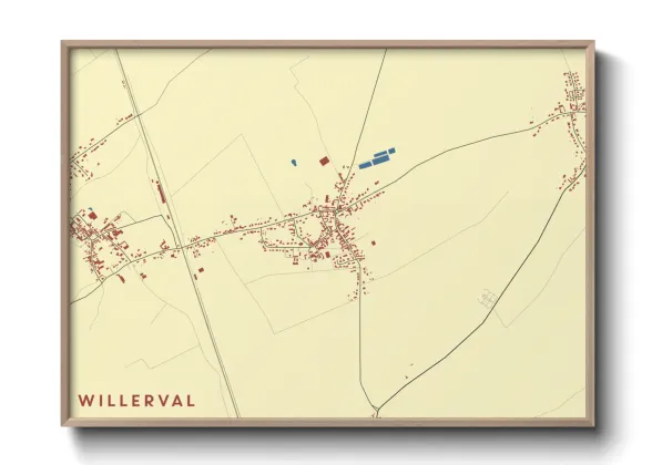 Une affiche de carte sur Willerval