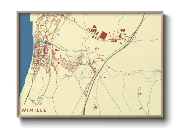 Une affiche de carte sur Wimille