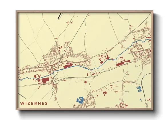 Une affiche de carte sur Wizernes