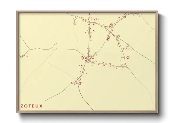 Une affiche de carte sur Zoteux