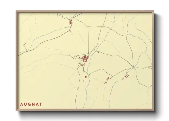 Une affiche de carte sur Augnat