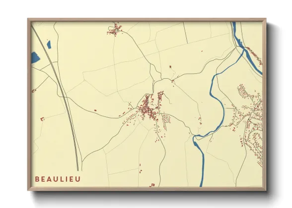 Une affiche de carte sur Beaulieu