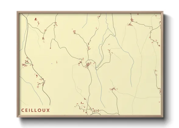 Une affiche de carte sur Ceilloux