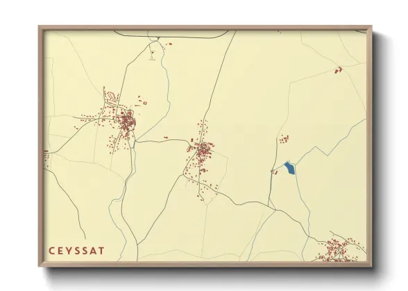 Une affiche de carte sur Ceyssat