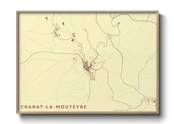 Une affiche de carte sur Chanat-la-Mouteyre