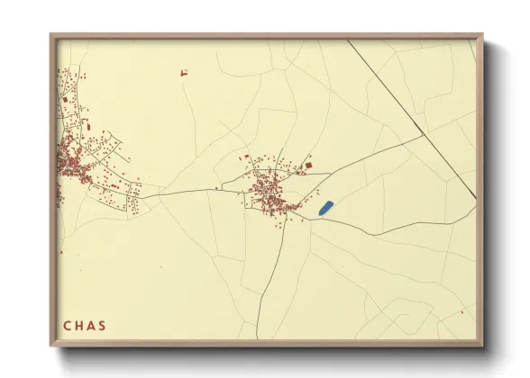 Une affiche de carte sur Chas