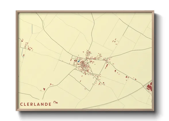 Une affiche de carte sur Clerlande