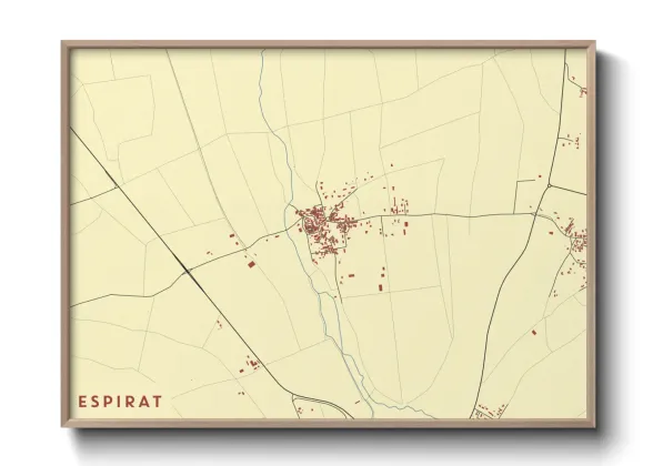 Une affiche de carte sur Espirat