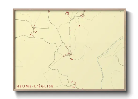 Une affiche de carte sur Heume-l'Église