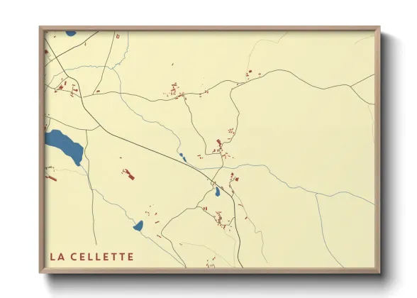 Une affiche de carte sur La Cellette