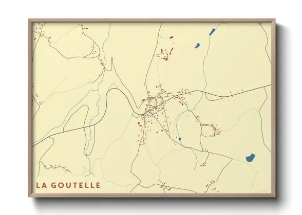 Une affiche de carte sur La Goutelle