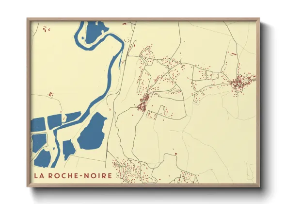 Une affiche de carte sur La Roche-Noire