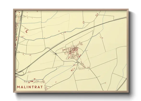 Une affiche de carte sur Malintrat