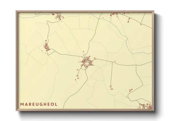 Une affiche de carte sur Mareugheol
