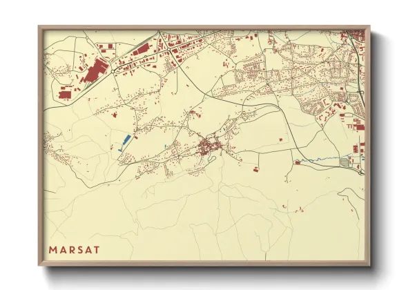 Une affiche de carte sur Marsat