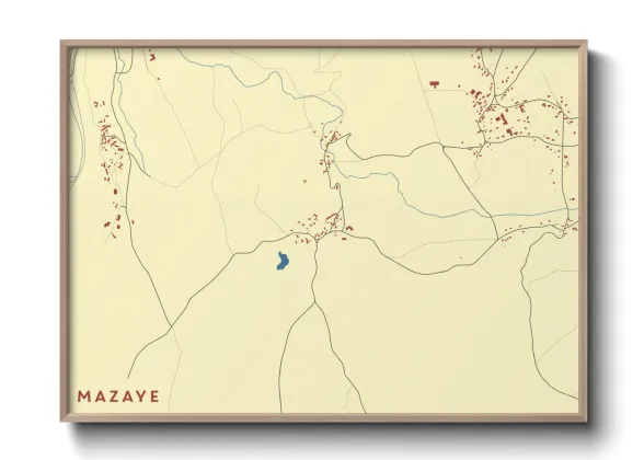 Une affiche de carte sur Mazaye