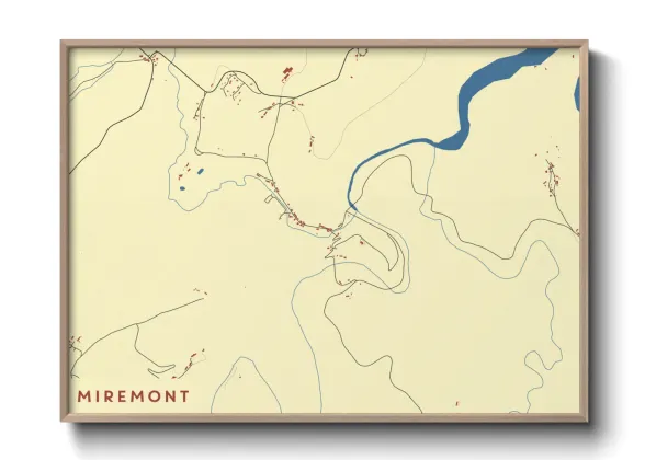 Une affiche de carte sur Miremont