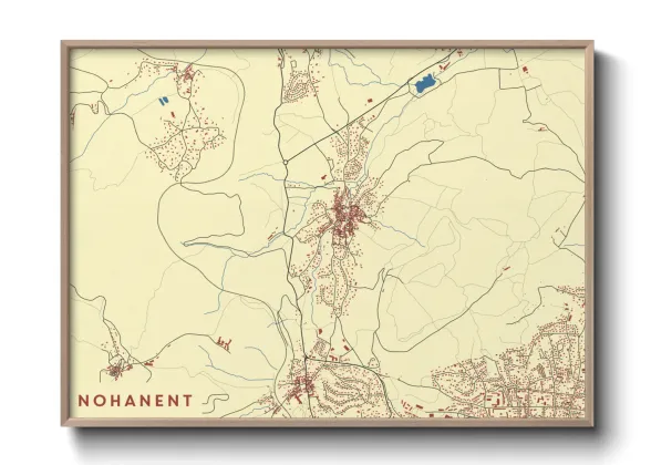 Une affiche de carte sur Nohanent