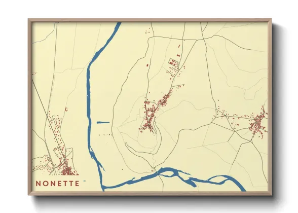 Une affiche de carte sur Nonette