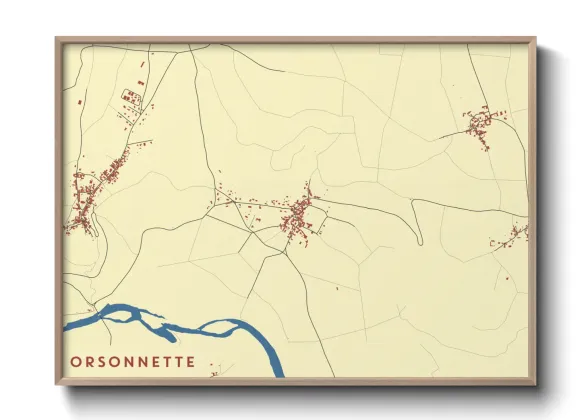 Une affiche de carte sur Orsonnette