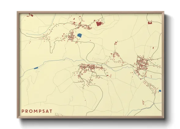 Une affiche de carte sur Prompsat